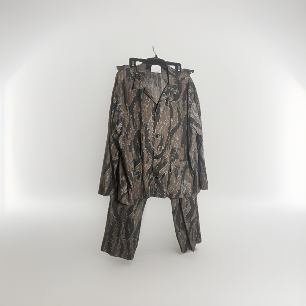 Vintage 70s Ranger Camo Set Tiger Stripes Hunting USA MENS 2XL /XL‎ Rare